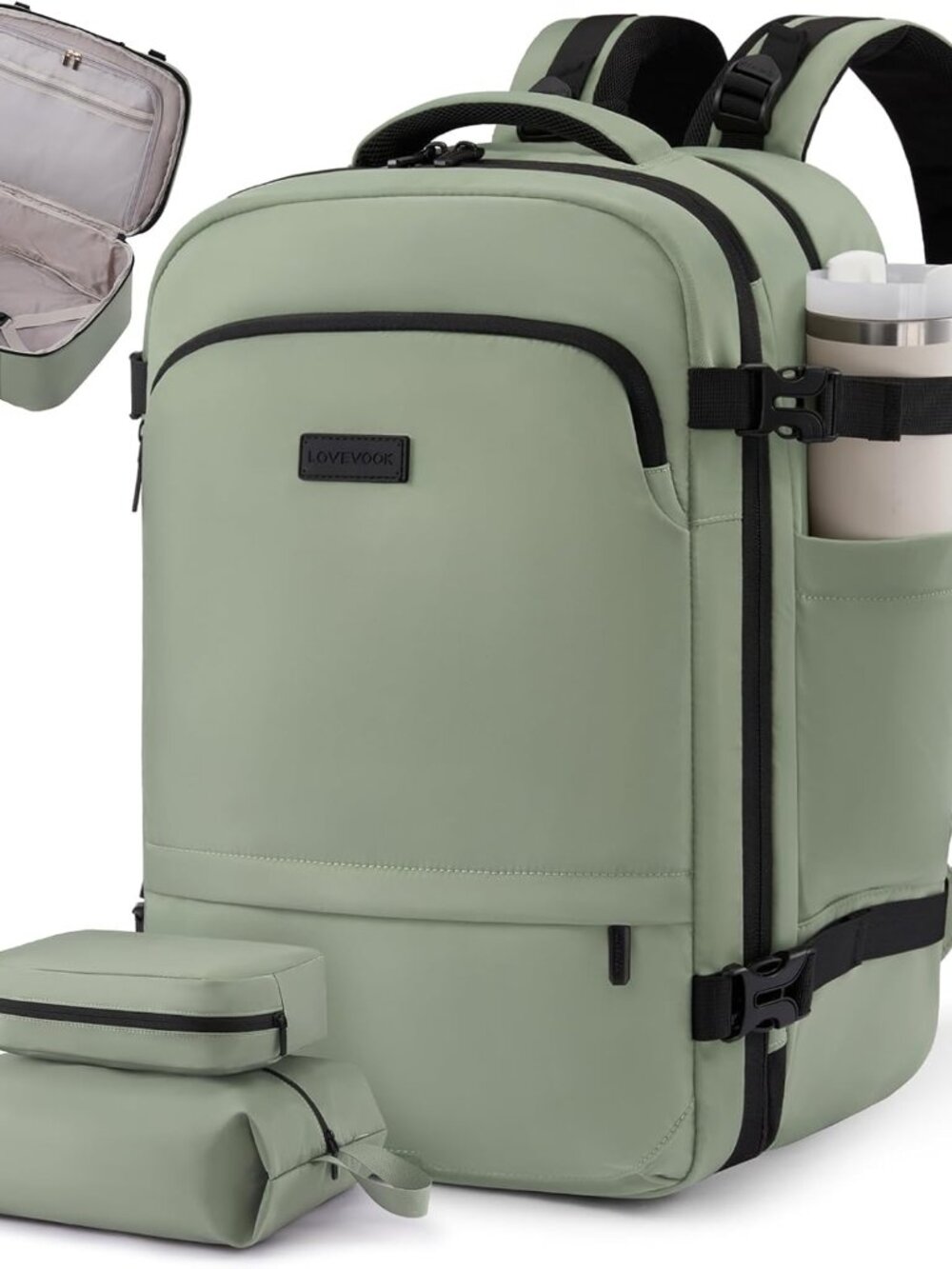 Carry On Travel Backpack For Women Flight Approved, 55L Personal Item Travel Bag